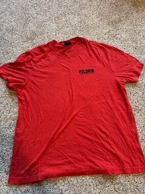 C.C Filson Co Original Alaska Outfitter since 1897 Red Short Sleeve size XL